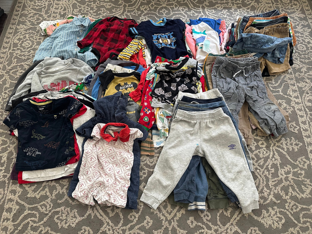Kids Clothing Bundle Shirts Pants Shorts Pajamas size 2T